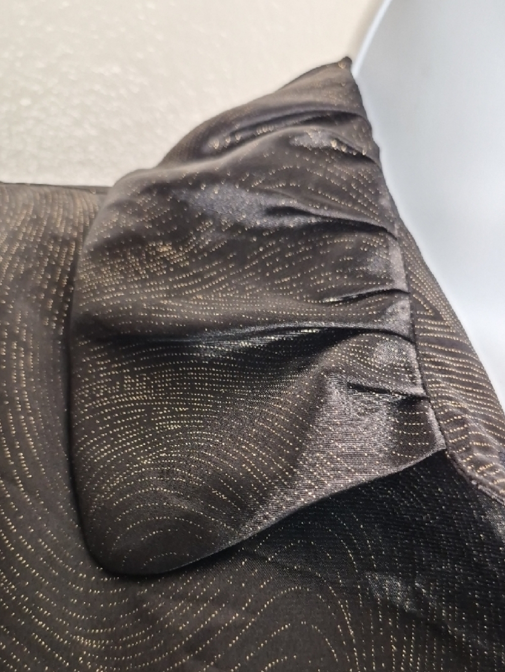 97% Polyester Button-Front Blouse in Black - Picture 7 of 13